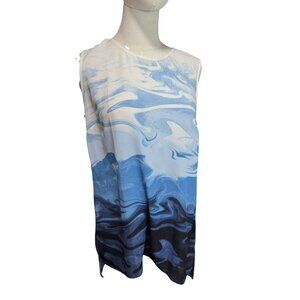 Vince Camuto Marble-Print Sleeveless Blouse – NEW – Size S